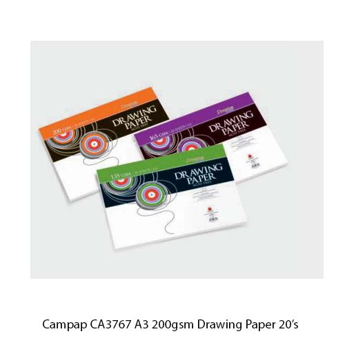 CAMPAP CA3767 A3 200GM DRAWING PAPER 20'S 