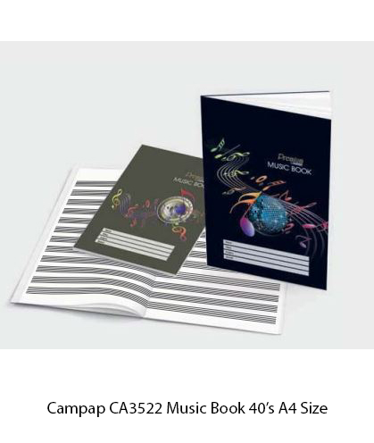 CAMPAP CA3522 A4 40PGS MUSIC BOOK #