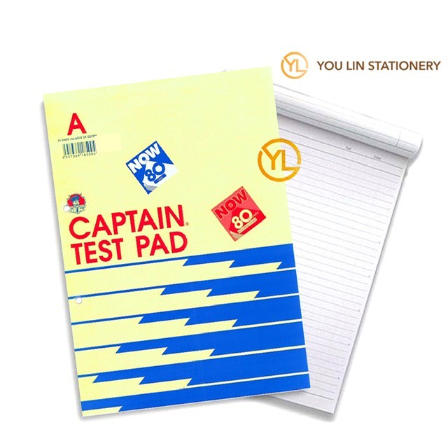 CAPTAIN A4 TOP OPEN TEST PAD 80GSM 78'S #
