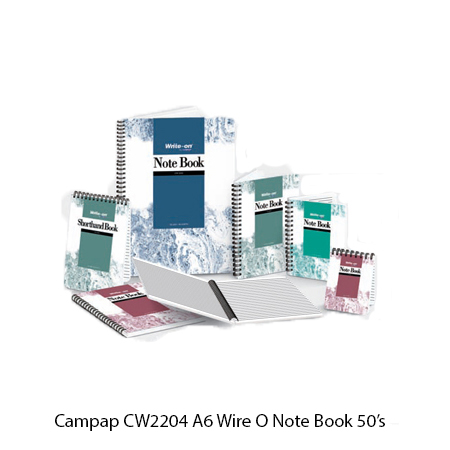 CAMPAP CW2204 A6 WIRE-O NOTE BOOK 50'S #