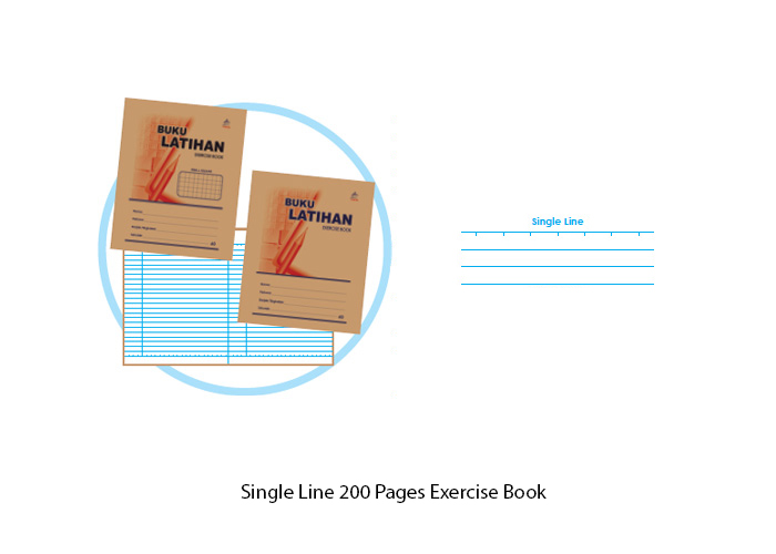 200PGS SINGLE LINE EX BOOK 