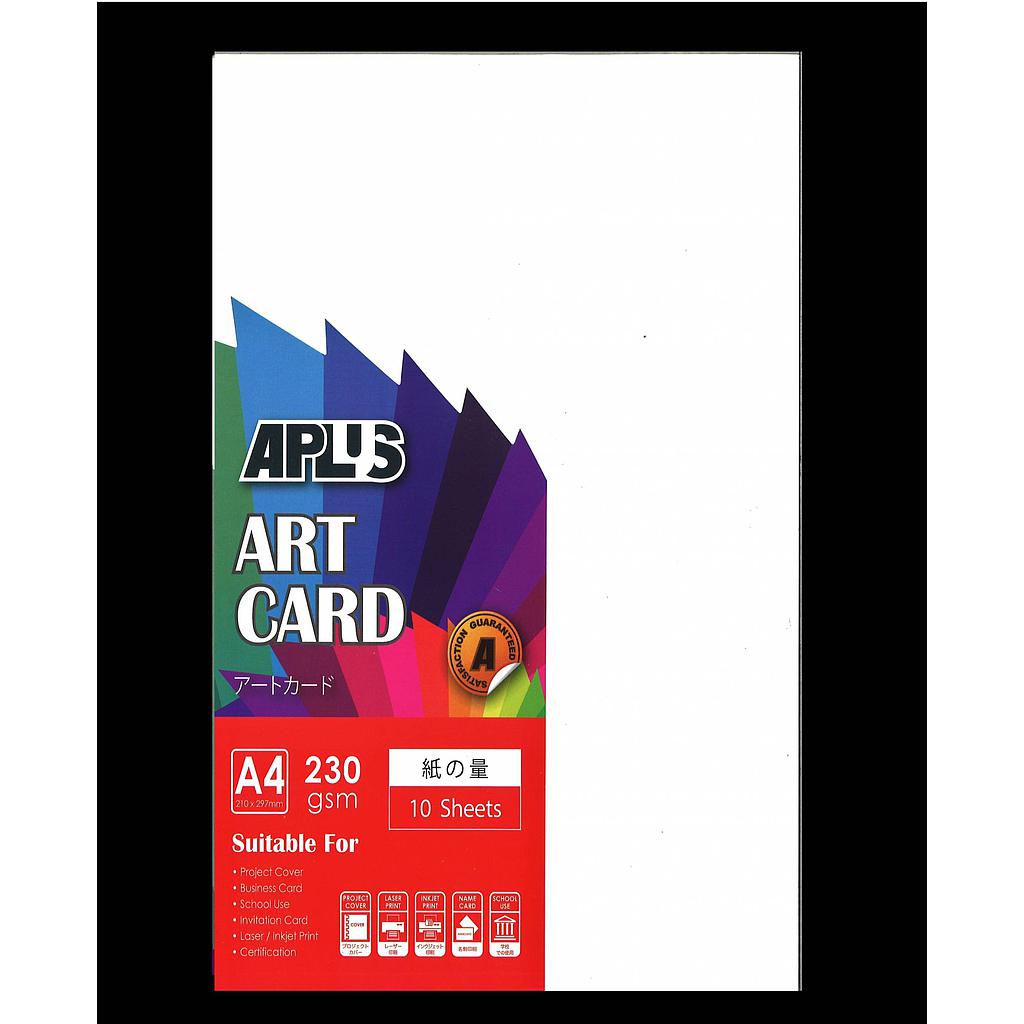 APLUS A4 230GM ART CARD 10'S *