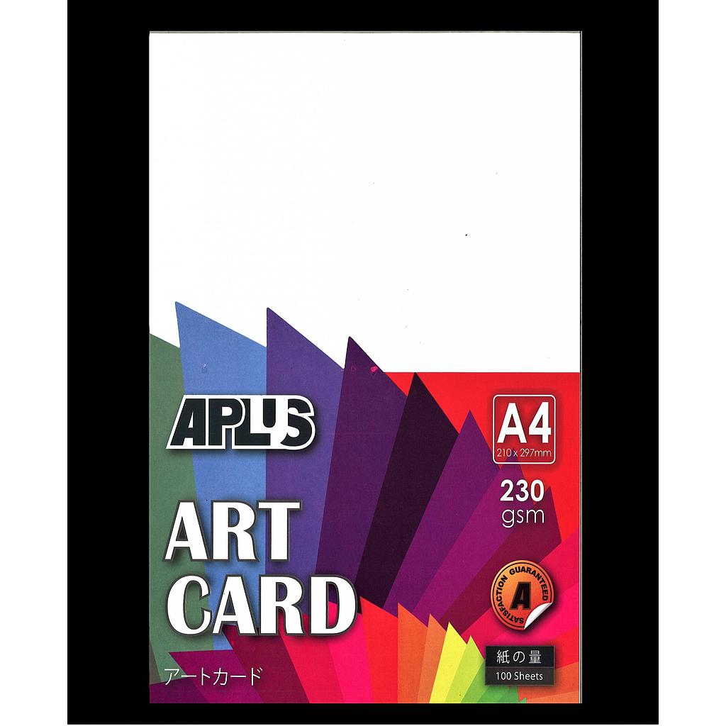 APLUS A4 230GM ART CARD 100'S