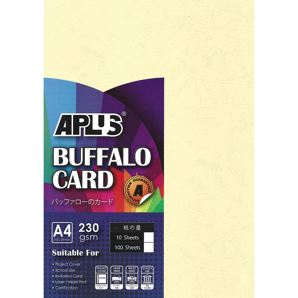 APLUS A4 230GM BUFFALO CARD 10'S - CREAM
