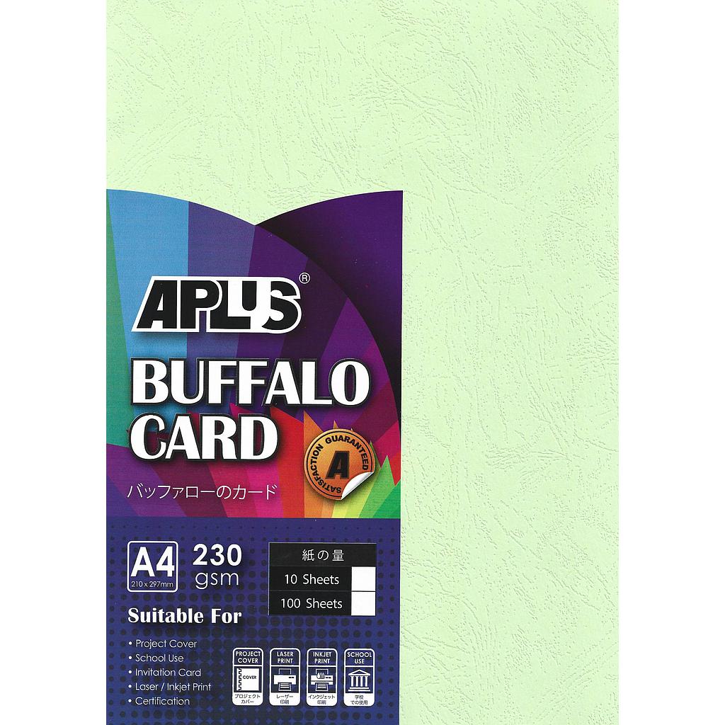 APLUS A4 230GM BUFFALO CARD 10'S - L.GREEN