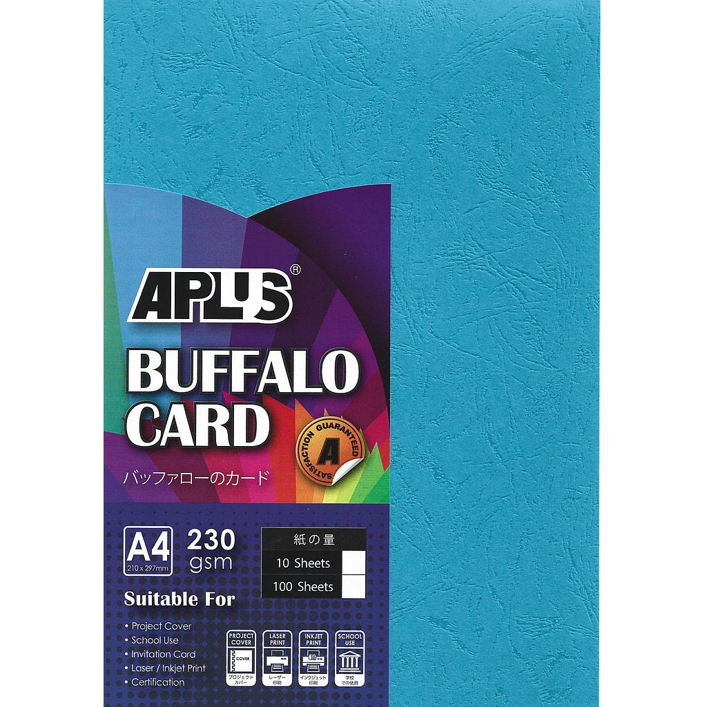 APLUS A4 230GM BUFFALO CARD 10'S - O.BLUE