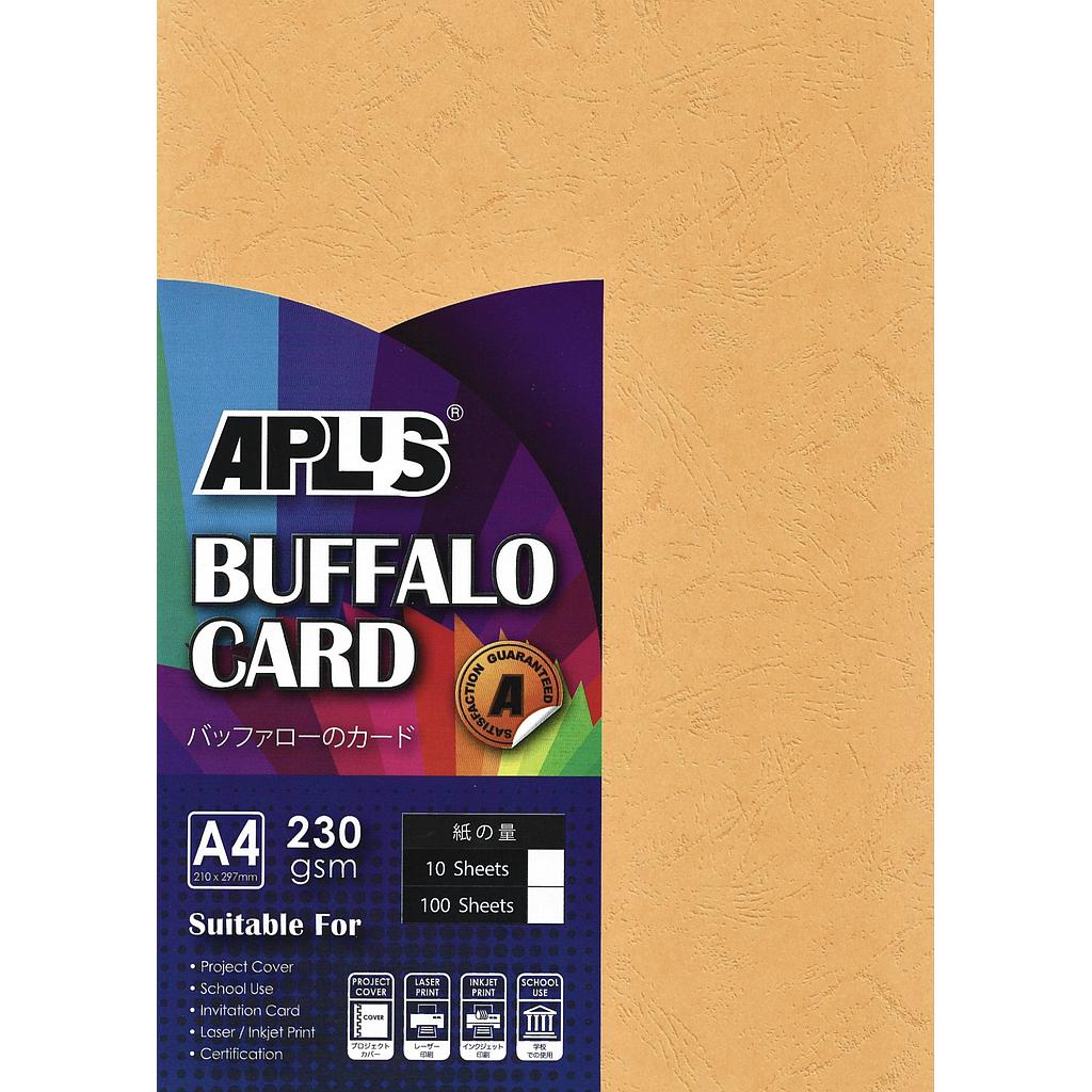 APLUS A4 230GM BUFFALO CARD 100'S - G.YELLOW