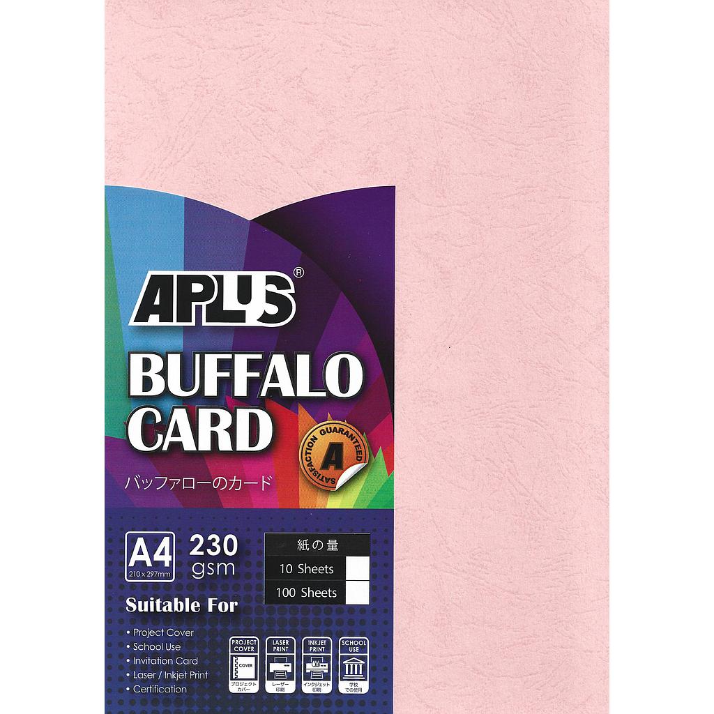 APLUS A4 230GM BUFFALO CARD 100'S - PINK