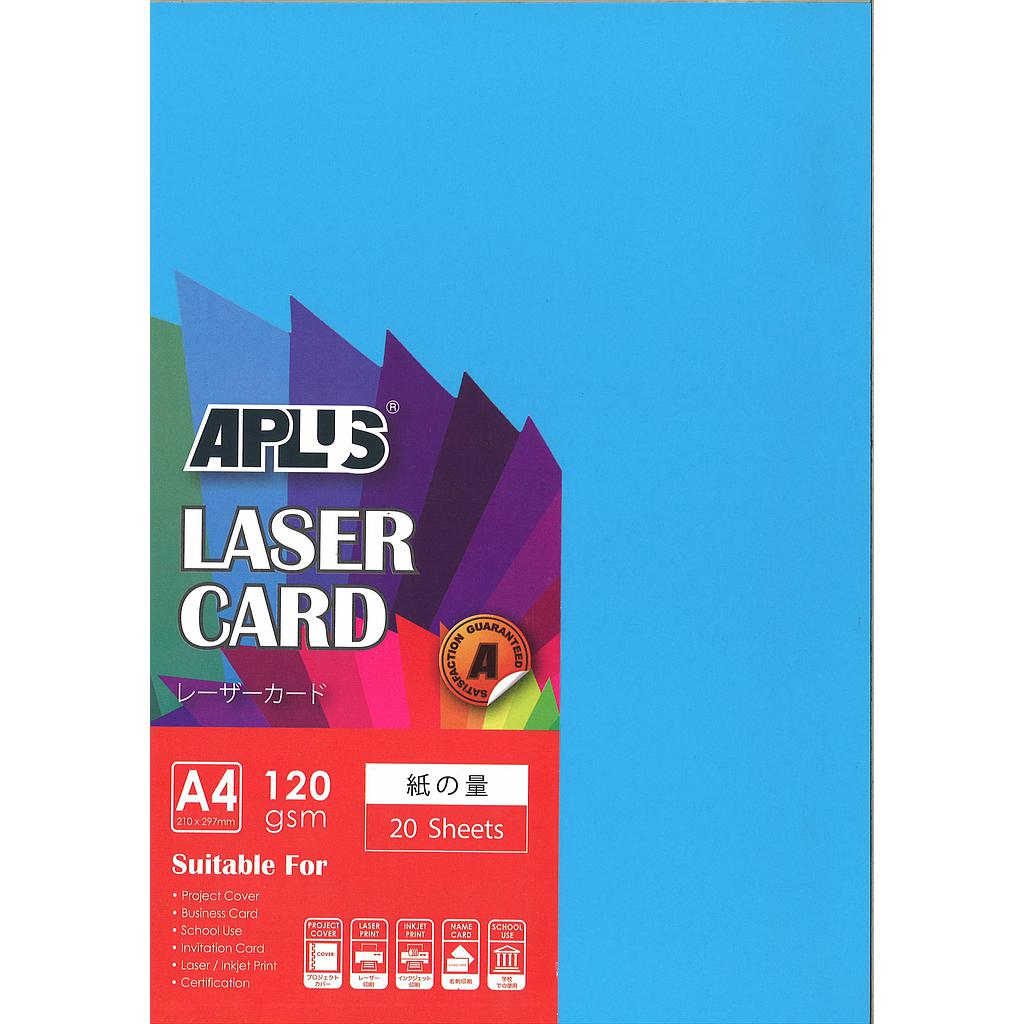 APLUS A4 120GM LASER CARD 20'S - D.BLUE (220) *