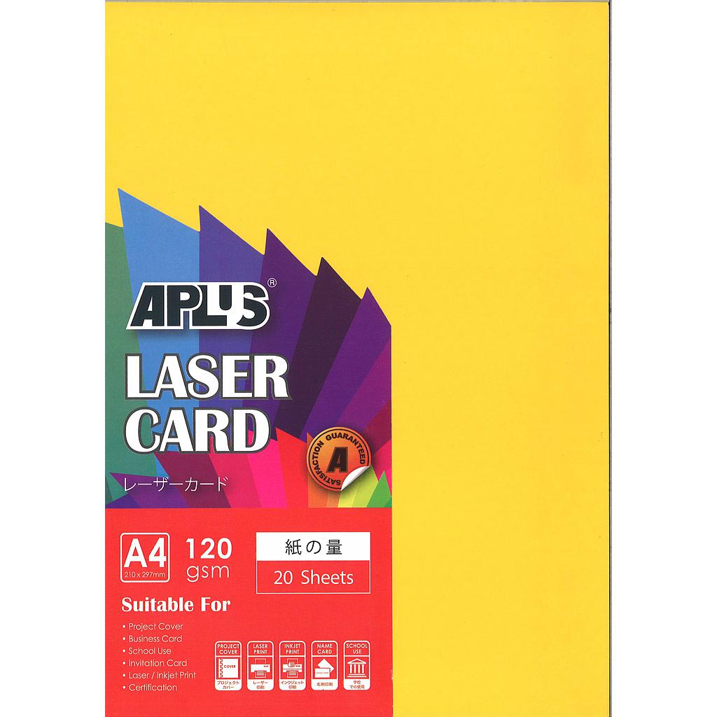 APLUS A4 120GM LASER CARD 20'S - GOLD (200) *