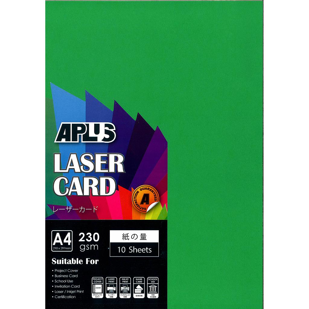 APLUS A4 230GM LASER CARD 10'S - DARK GREEN (05) *