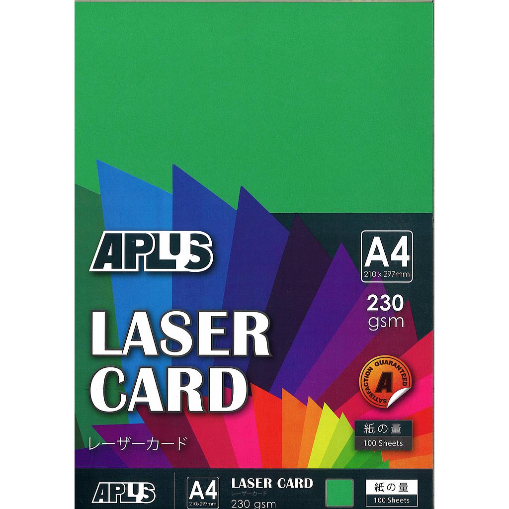 APLUS A4 230GM LASER CARD 100'S - D.GREEN (05) 