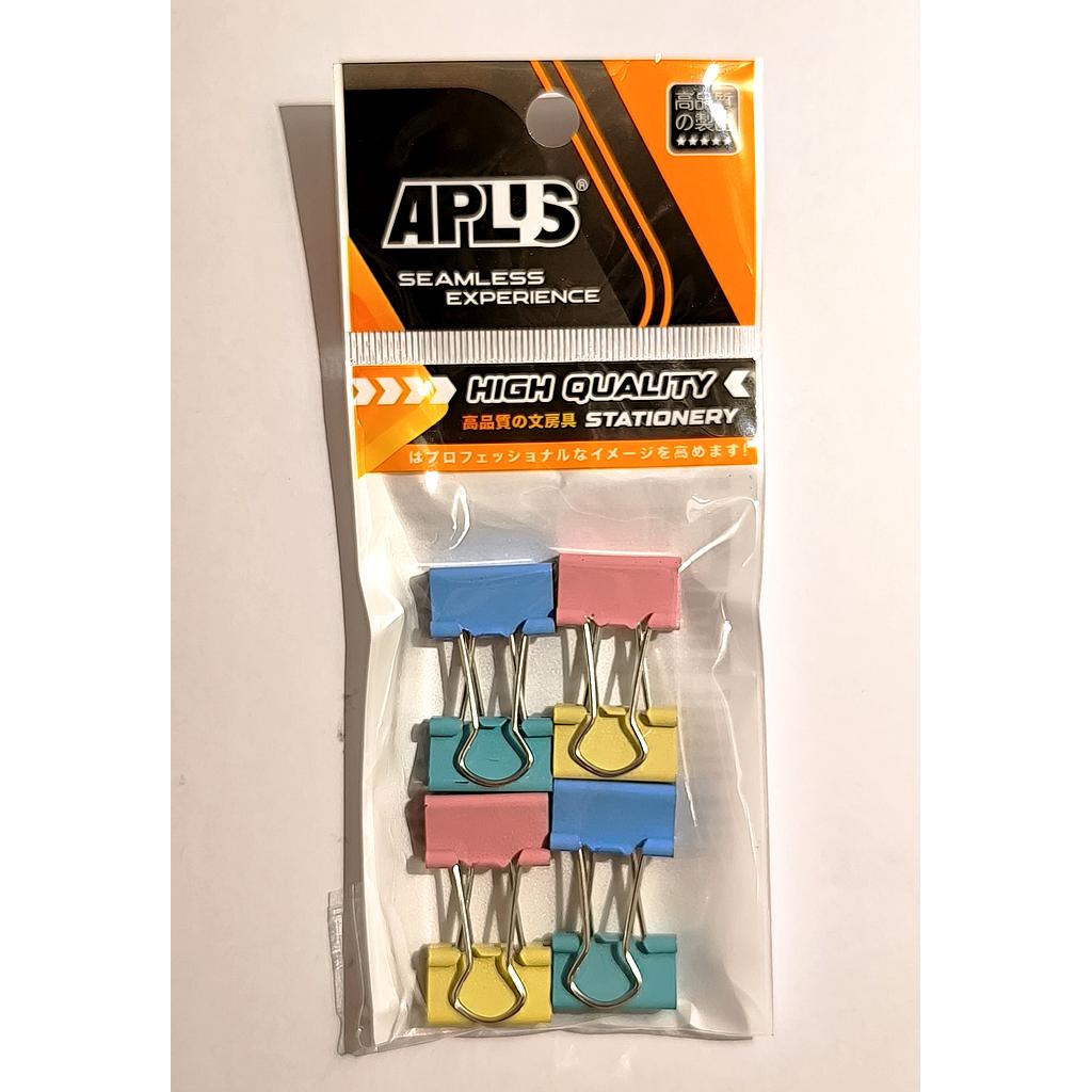 APLUS CBC-1908 19MM COLOUR BINDER CLIP 8'S