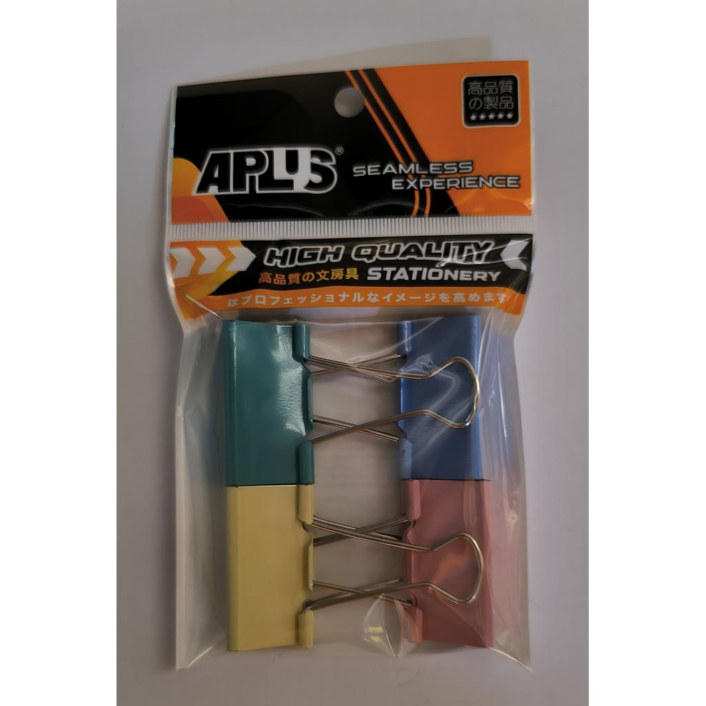 APLUS CBC-4104 41MM COLOUR BINDER CLIP 4'S