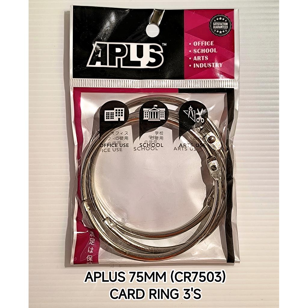 APLUS 75MM CARD RING 3'S (CR7503) *