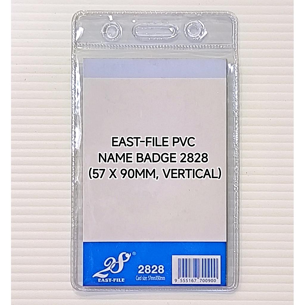 EAST-FILE PVC NAME BADGE 2828 (57 X 90MM, VERTICAL)