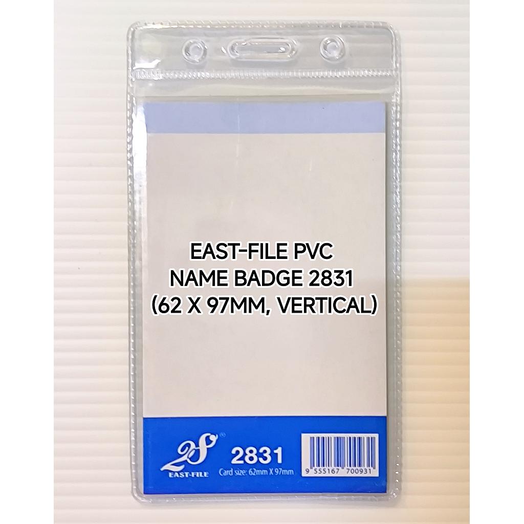 EAST-FILE PVC NAME BADGE 2831 (62 X 97MM, VERTICAL)