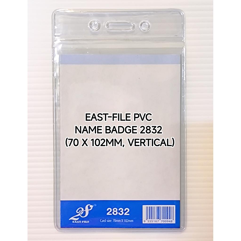 EAST-FILE PVC NAME BADGE 2832 (70 X 102MM, VERTICAL)