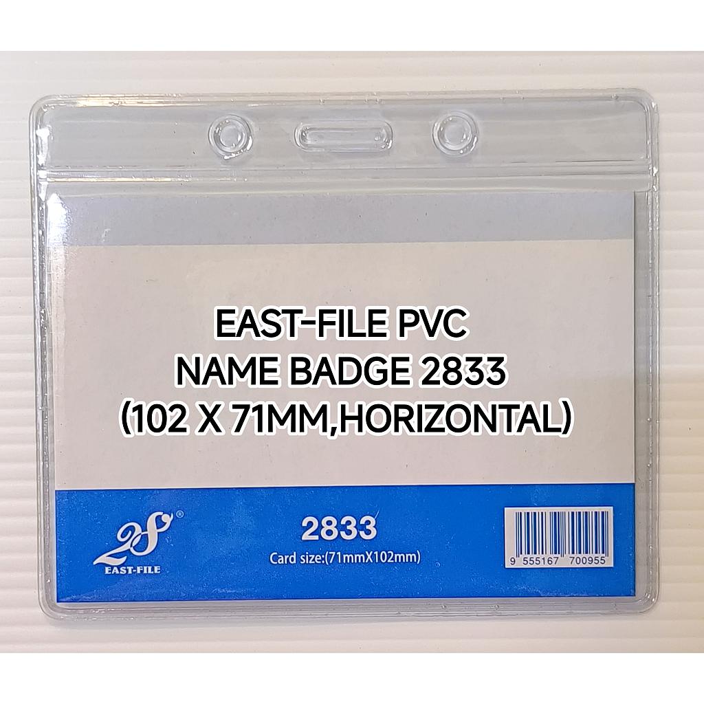 EAST-FILE PVC NAME BADGE 2833 (104 X 71MM, HORIZONTAL)