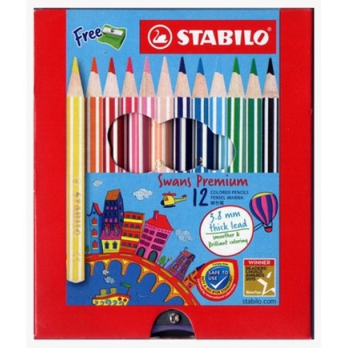 STABILO 1863B 12C COLOUR PENCIL (S) 