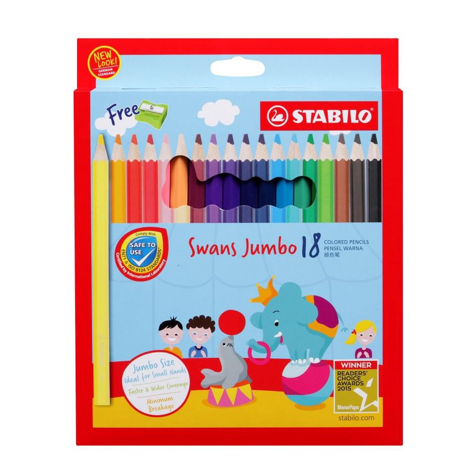 STABILO 1875J 18C JUMBO COLOUR PENCIL (L) !!