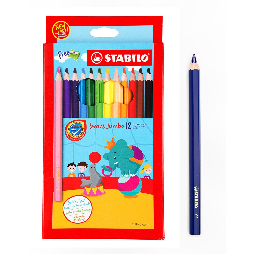 STABILO 1877J 12C JUMBO COLOUR PENCIL (L) !!