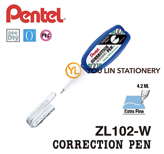 PENTEL ZL102-W CORRECTION PEN 4.2ML