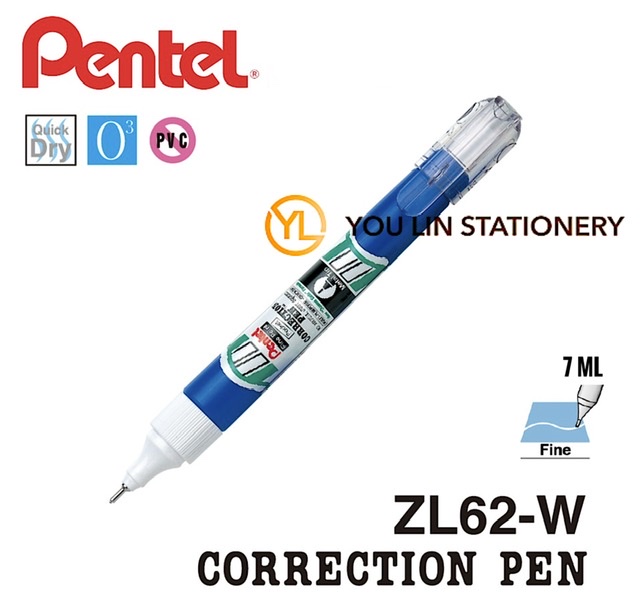 PENTEL ZL62-W CORRECTION PEN 7ML