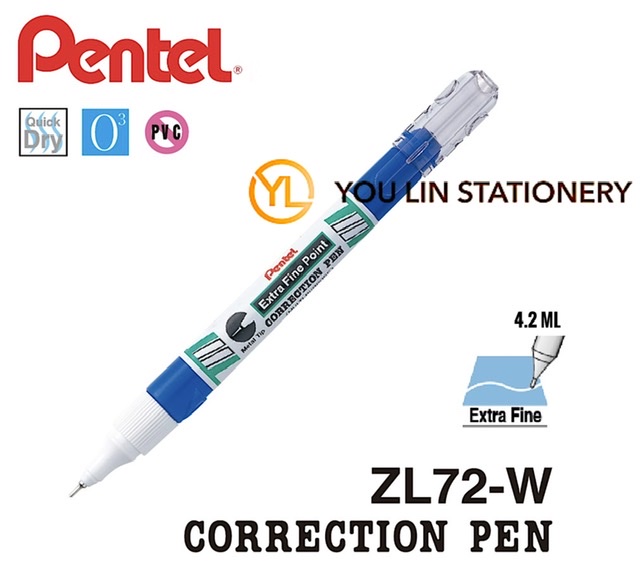 PENTEL ZL72-W CORRECTION PEN 4.2ML