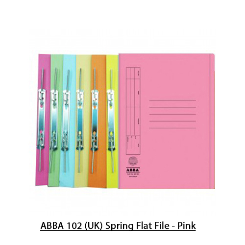 ABBA 102 (UK) SPRING FLAT FILE - PINK (AB20624) #