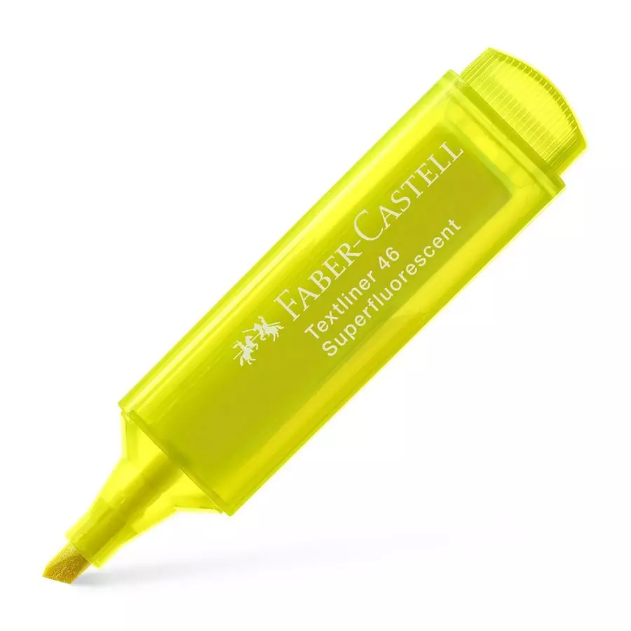 F/CASTELL 154607 SUPER FLOURESCENT TEXTLINER - YELLOW