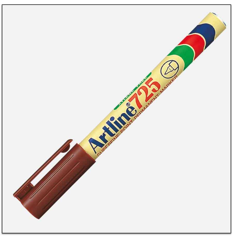 ARTLINE 725 0.4mm MARKER PEN - BROWN !!