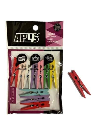 APLUS MINI CLIP LARGE 4.8CM 10PCS - COLOUR *