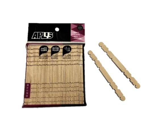 APLUS MAGIC PINE WOOD STICK 11.4CM 50PCS - PLAIN