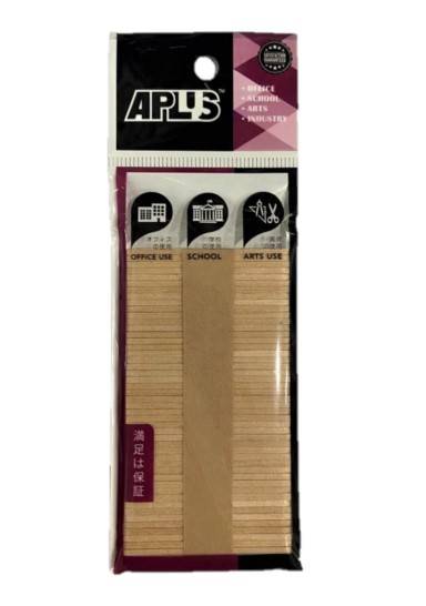 APLUS PINE WOOD STICK 5.5CM 50PCS - PLAIN *