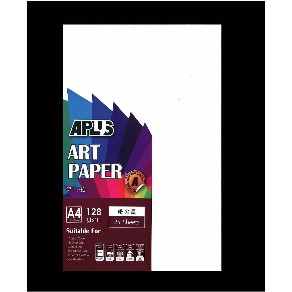 APLUS A4 128GM ART PAPER 25'S *