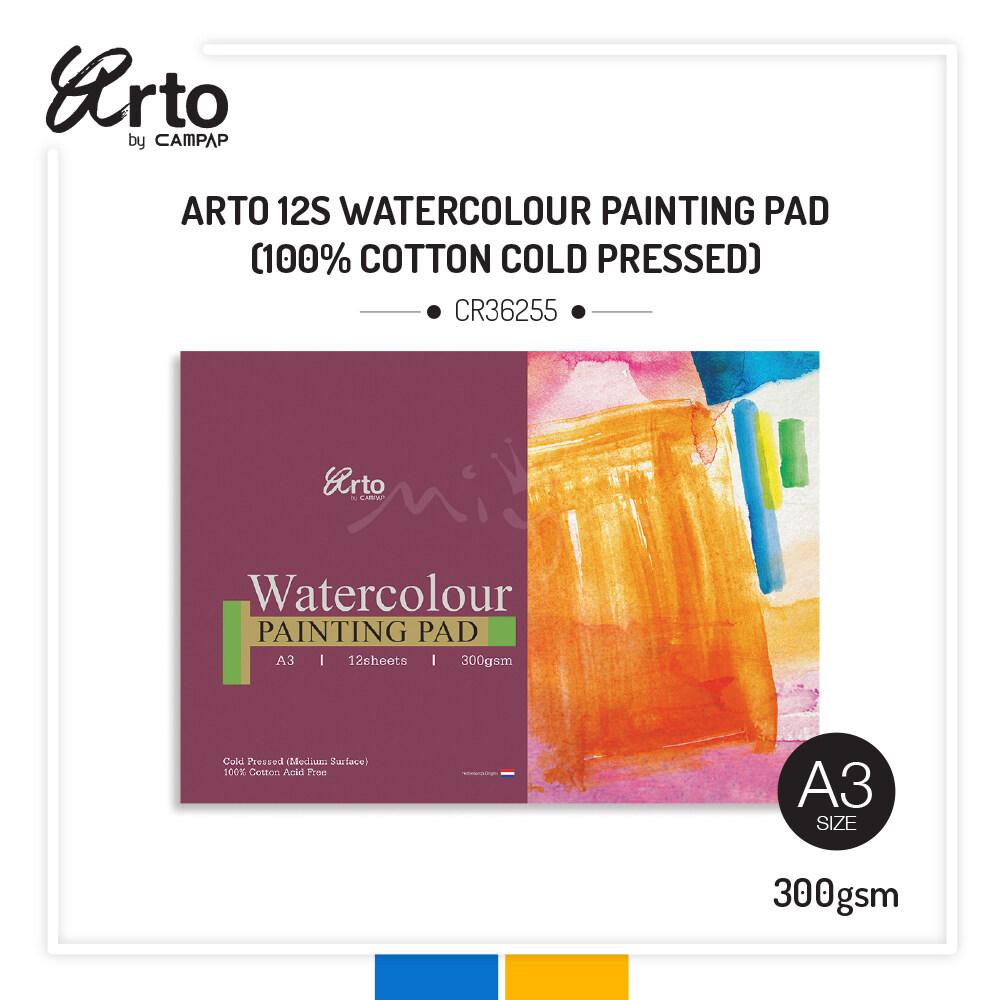 ARTO CR36255 A3 300GSM WATERCOLOUR PAPER 12'S