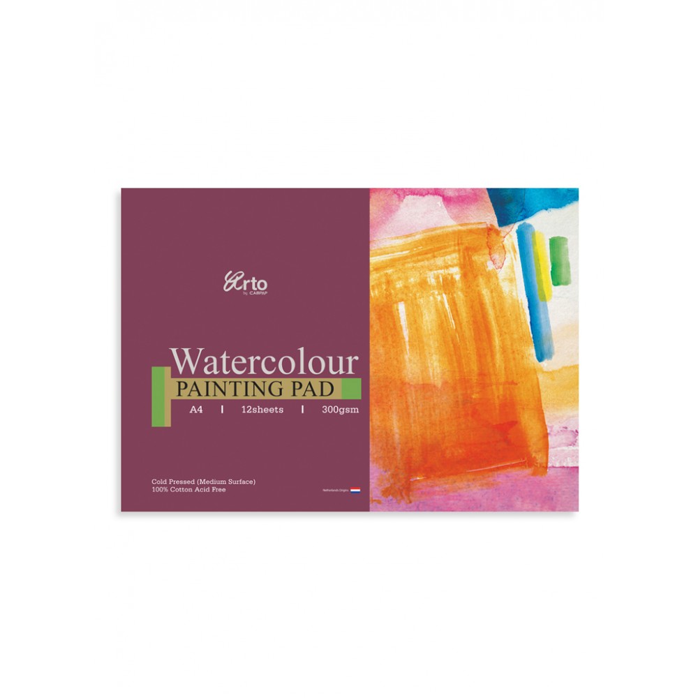 ARTO CR36256 A4 300GSM WATERCOLOUR PAPER 12'S 