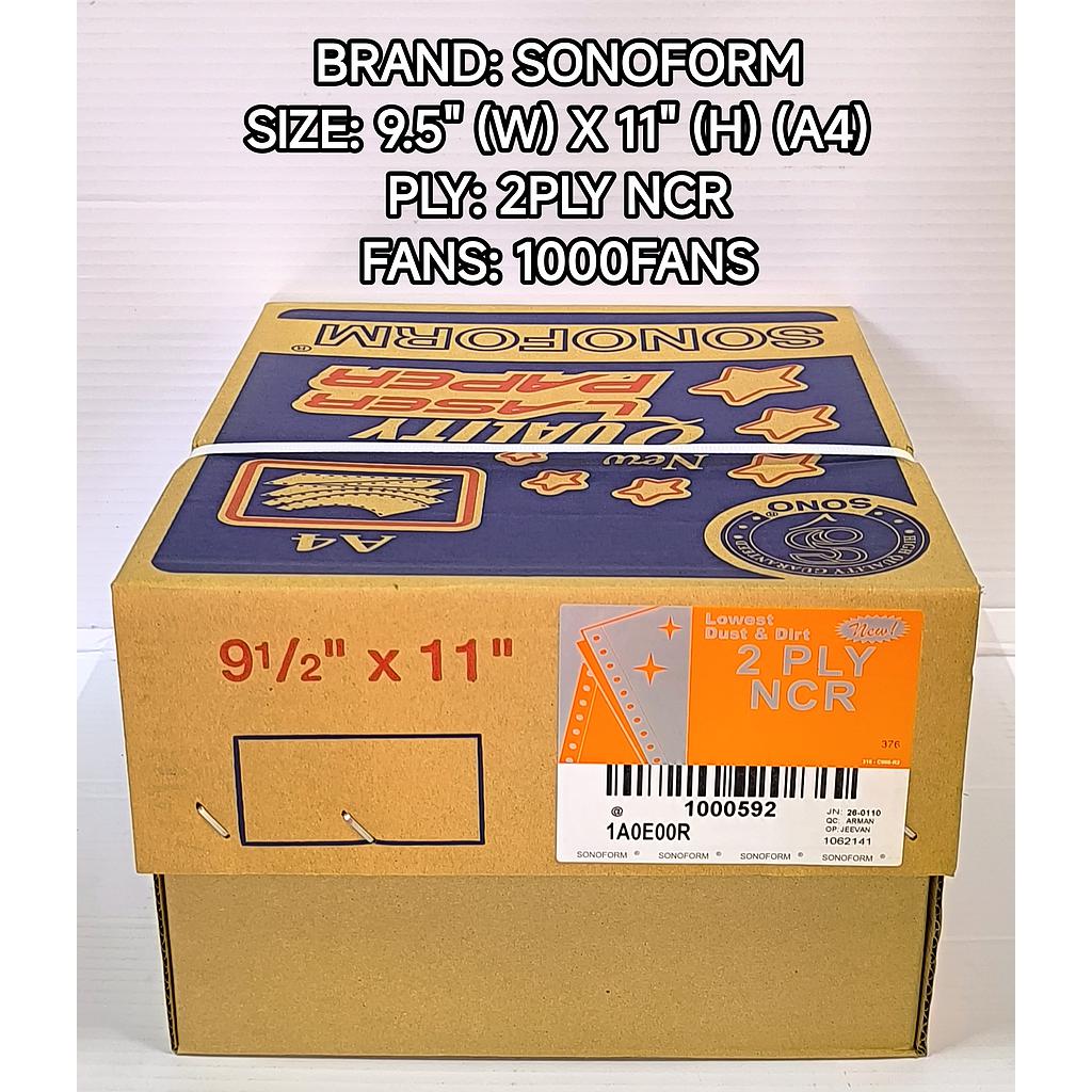 SONO COMPUTER FORM 9.5 X 11 2PLY NCR 1000'F #