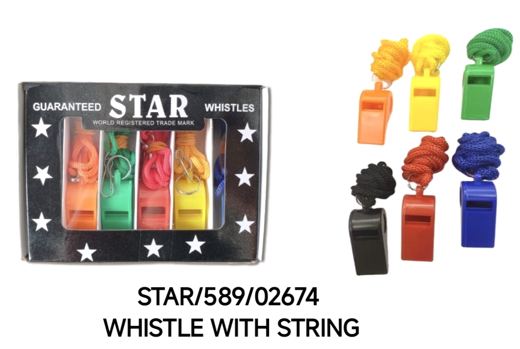 STAR/589/02674 WHISTLE WITH STRING