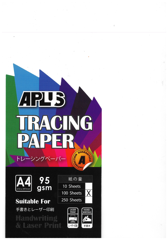 APLUS A4 112GM TRACING PAPER 100'S