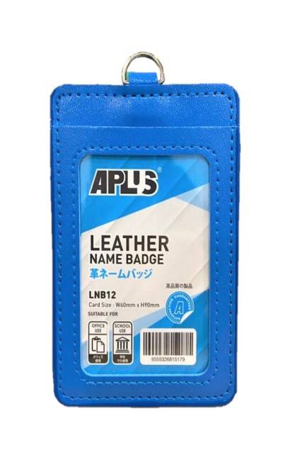 APLUS LNB12 D/SIDED LEATHER NAME BADGE - L.BLUE *