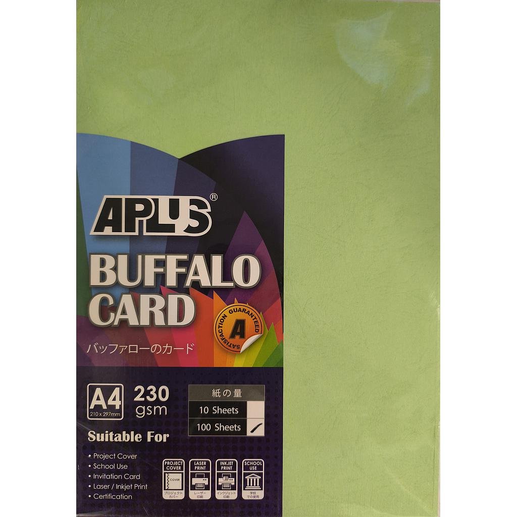 APLUS A4 230GM BUFFALO CARD 100'S - L.GREEN