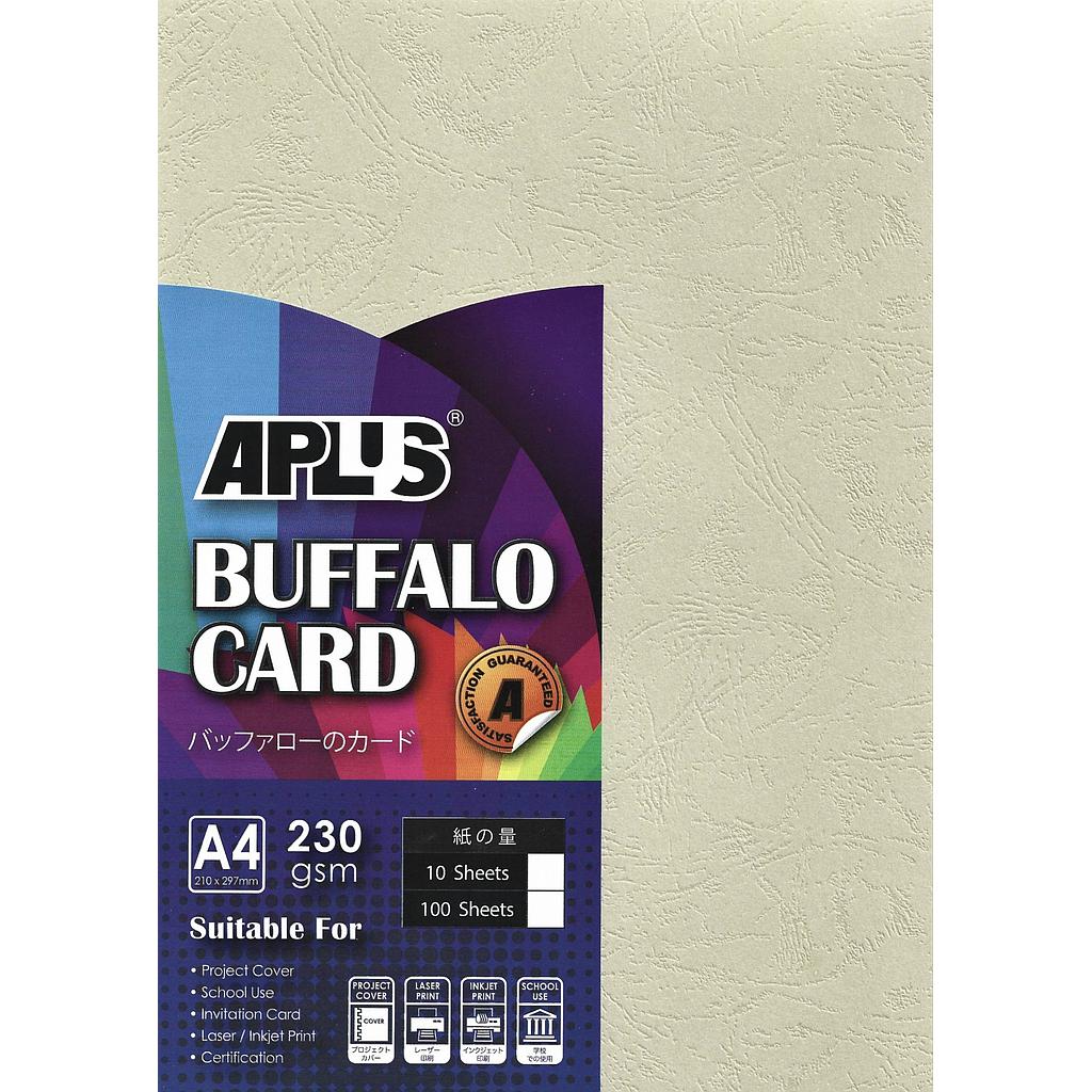 APLUS A4 230GM BUFFALO CARD 100'S - L.BROWN