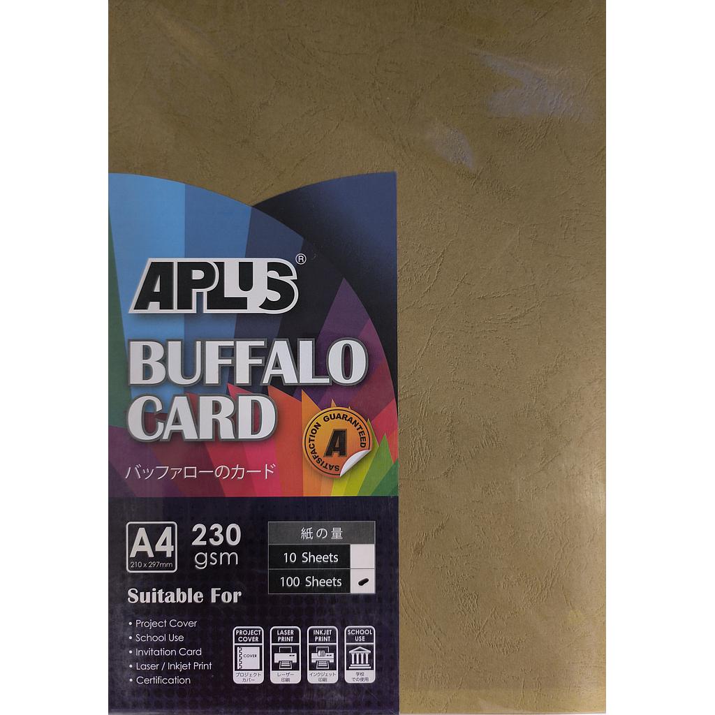 APLUS A4 230GM BUFFALO CARD 100'S - D.BROWN **While Stock Last**