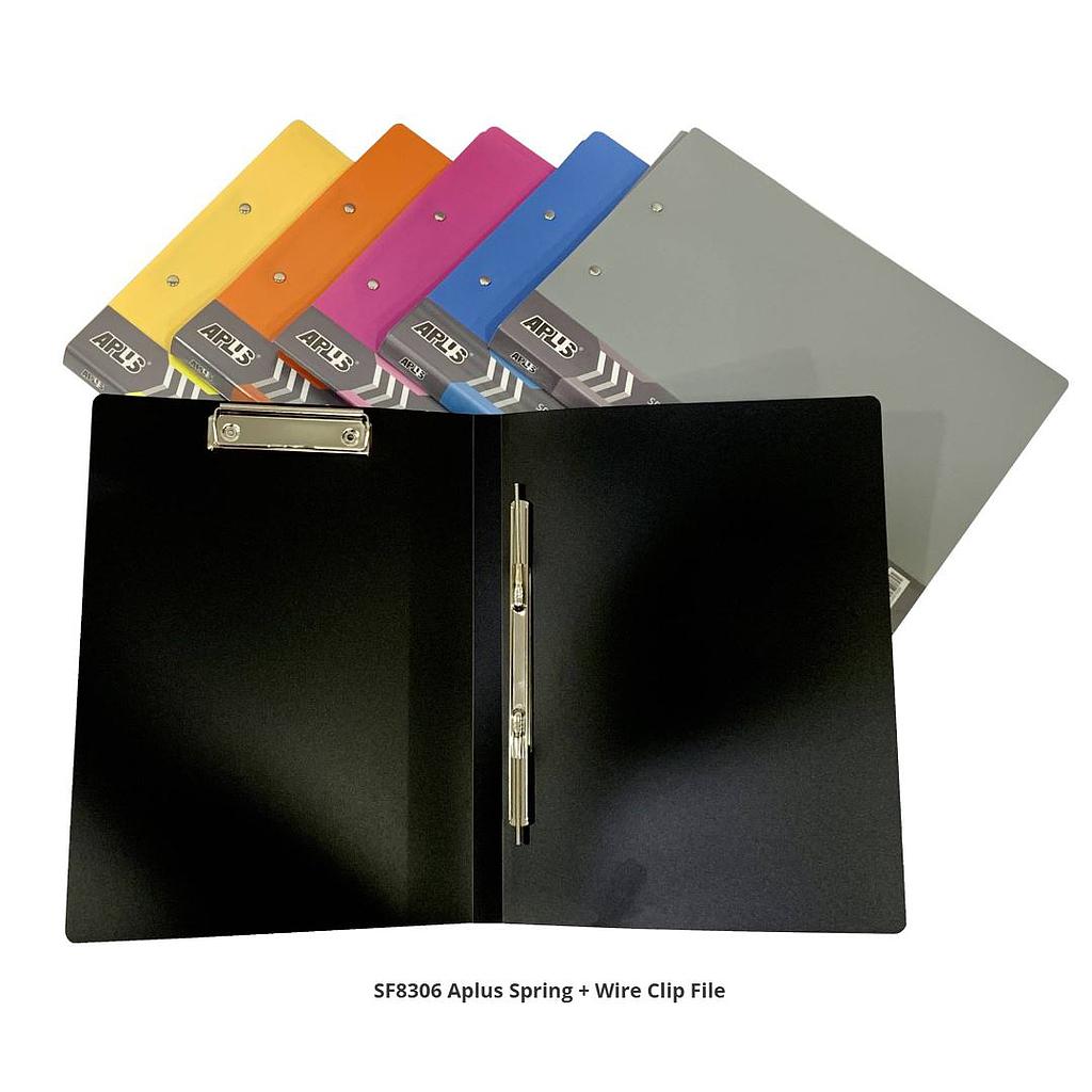 APLUS SF8306 A4 SPRING &amp; WIRE CLIP FILE 