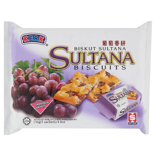 HUP SENG KERK SULTANA RAISIN BISCUIT (5'SX136G)
