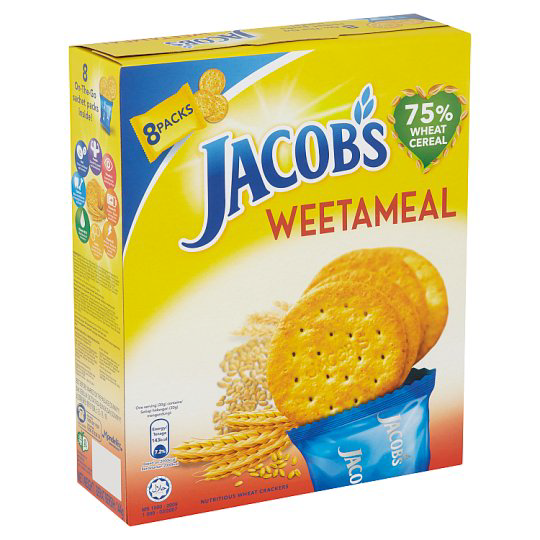 JACOB'S WEETAMEAL WHEAT CRACKERS 8'S (144G)