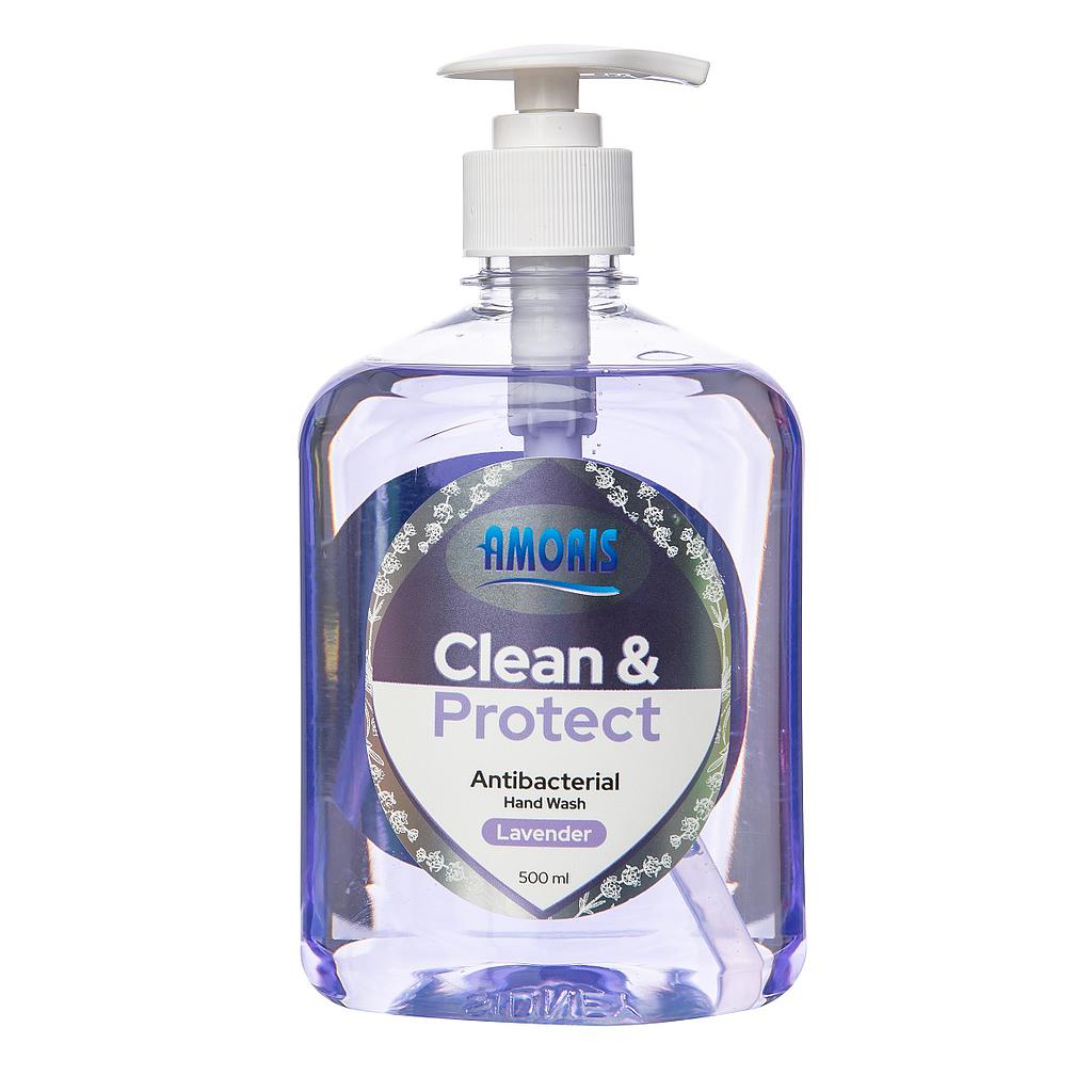 AMORIS CLEAN &amp; PROTECT HAND WASH 500ML - LAVENDER
