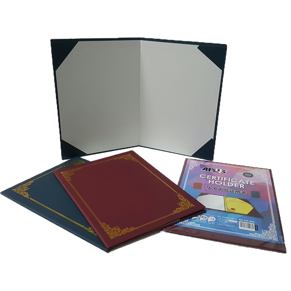 APLUS CH433 A4 CERTIFICATE HOLDER - HARD (BLUE) 